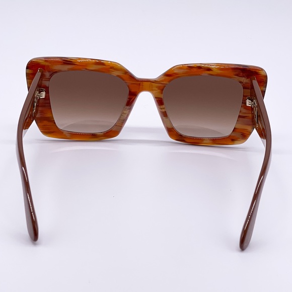 NEW BURBERRY DAISY BE4344 3940/13 BROWN CAT EYE SUNGLASSES B 4344 - Picture 7 of 14